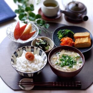 Japanese teshoku lunch set